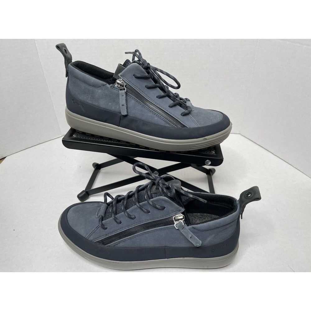 Ecco Gore Tex Womens Lace Up Zip Up Blue Shoes Women’s 9.5 ,EU 40 ,Men Size 7